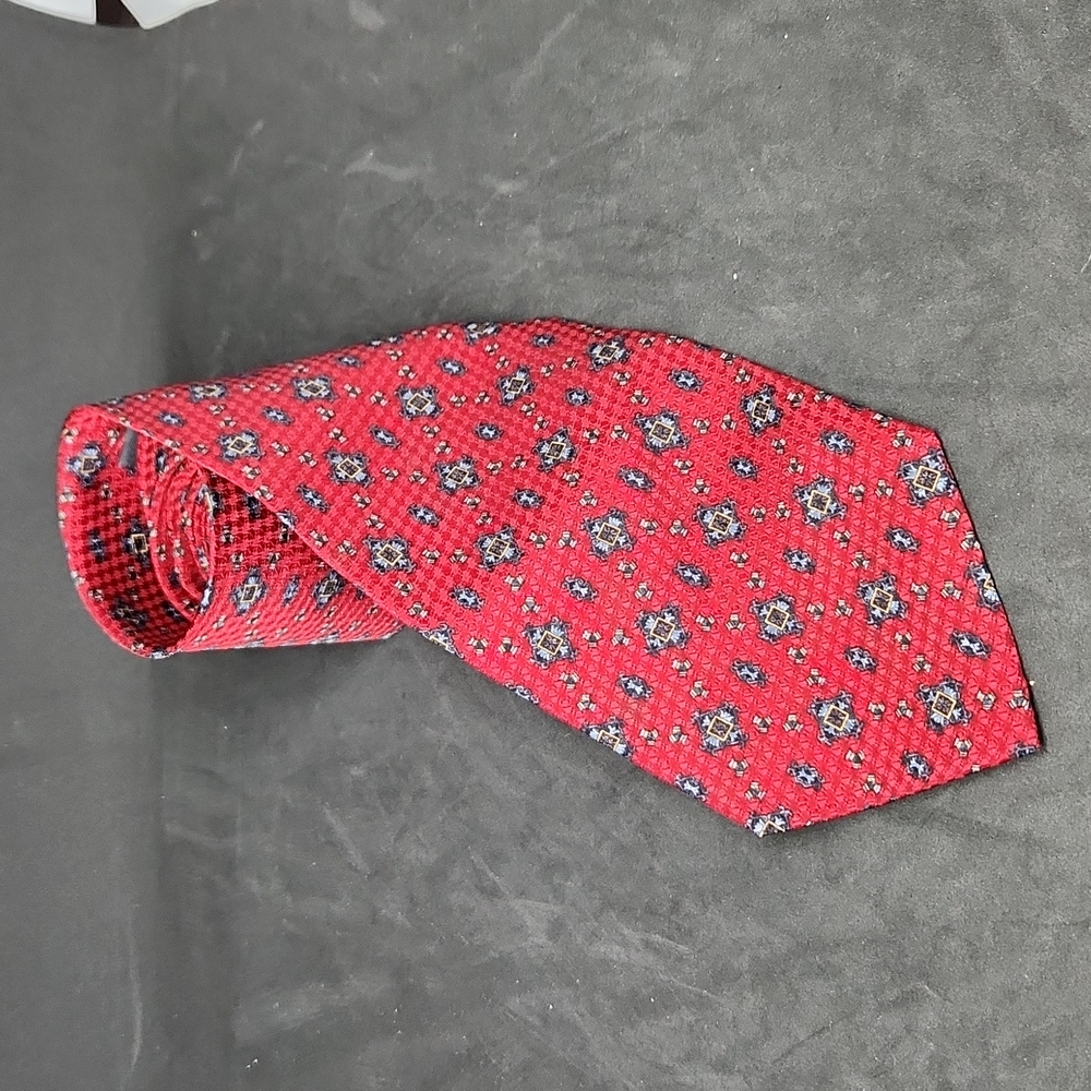 Daniel de Fasson geometric silk tie
